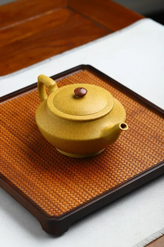 Premium Yixing Zisha Teapot - Handcrafted Golden Clay Artistry 4