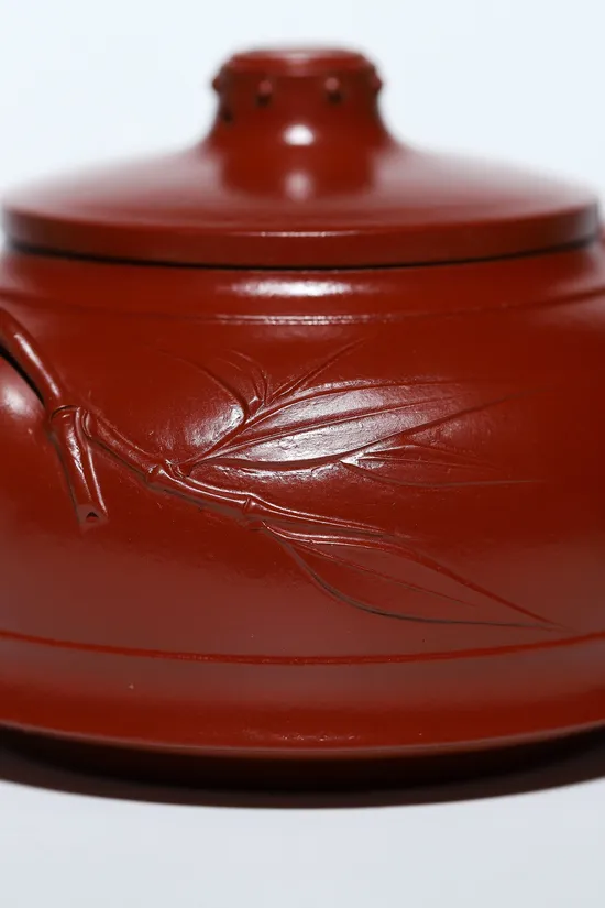 Yixing Zisha Teapot – Handcrafted Bamboo Drum Clay Pot 3