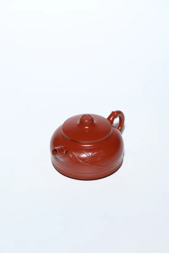 Yixing Zisha Teapot – Handcrafted Bamboo Drum Clay Pot 4