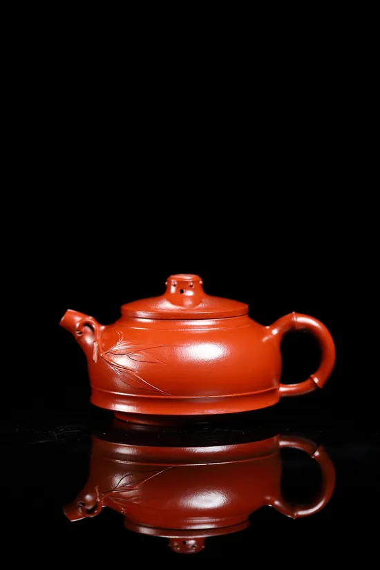 Yixing Zisha Teapot – Handcrafted Bamboo Drum Clay Pot 6