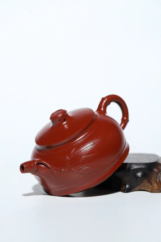 Yixing Zisha Teapot – Handcrafted Bamboo Drum Clay Pot 7