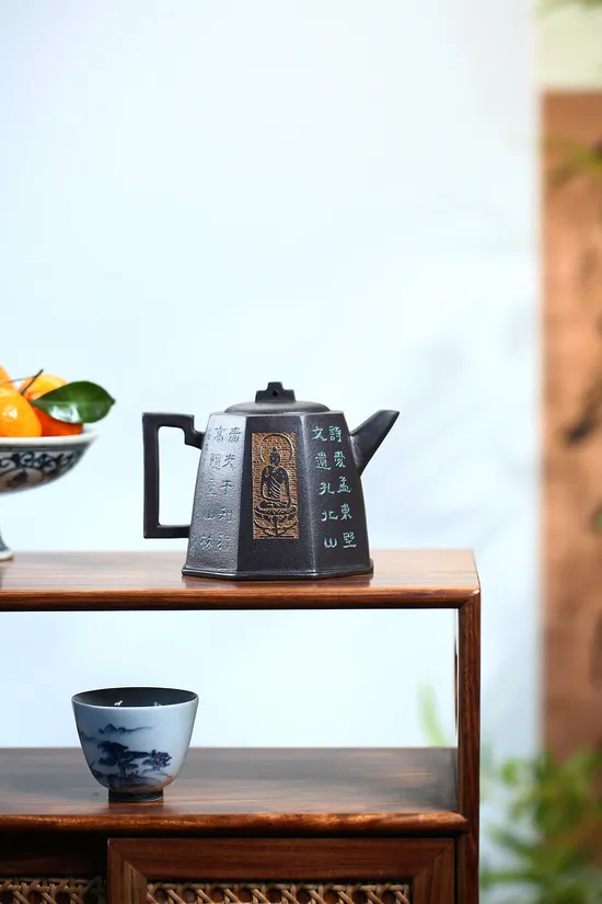 Zisha Teapots: Eight-Sided Tall Well Enclosure | Chen Fucheng 2