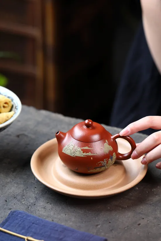 Yixing Clay Teapot | Handmade Zisha Wendan Teapot Artisan Ceramics 5