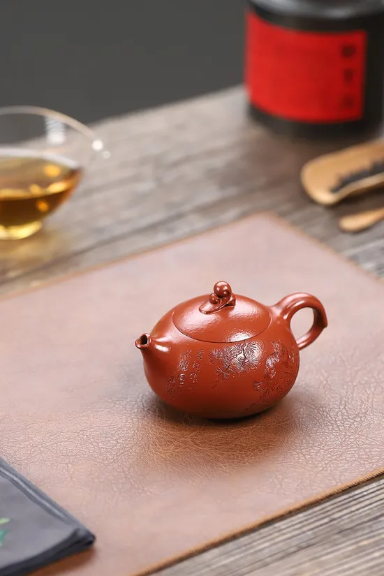 Yixing Zisha Teapot - Handcrafted Clay Fish-Inspired Xishi Design 5