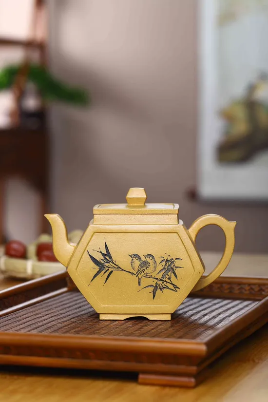 Yixing Clay Teapot | Handcrafted Golden Clay Teapot | Collectible Artistry 3