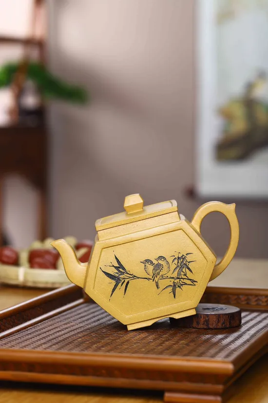 Yixing Clay Teapot | Handcrafted Golden Clay Teapot | Collectible Artistry 7