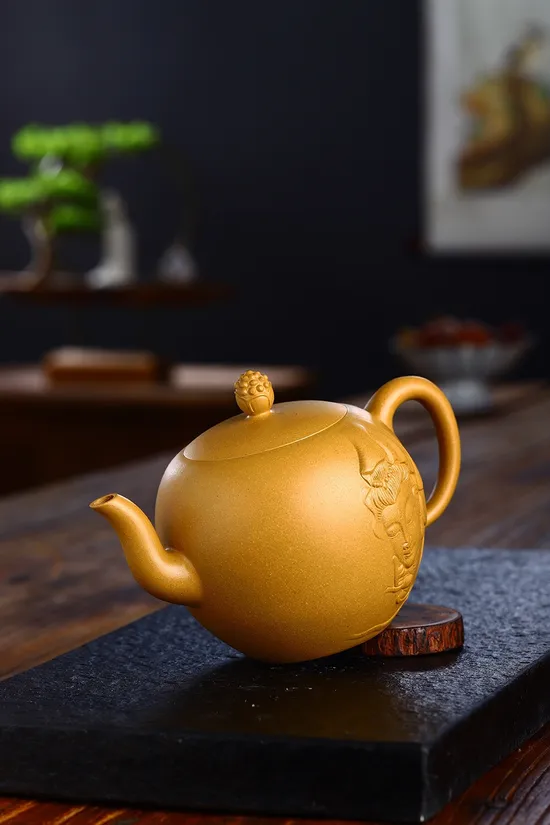 Premium Yixing Clay Teapot - Handcrafted Zen Design by Artisan Xu Liuming 7