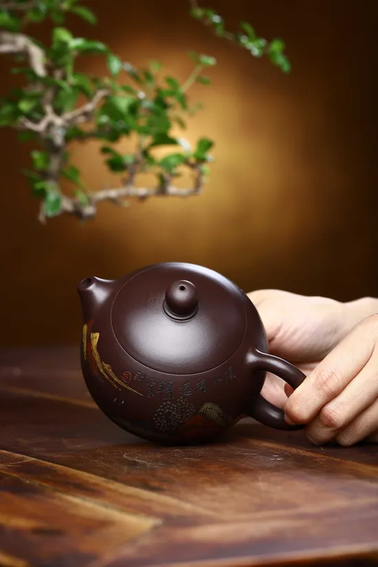 Premium Yixing Zisha Teapot Handcrafted Collectible Artisan Pottery 6