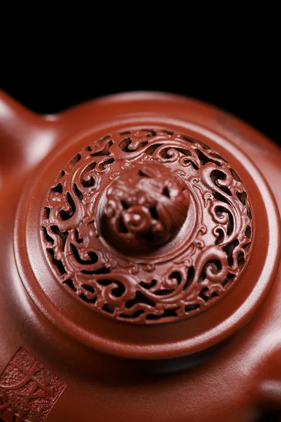 Yixing Zisha Teapot - Master Chen Yue'e Dragon Pearl Design 6