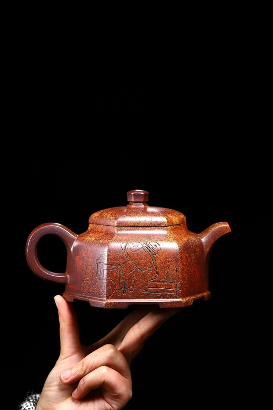 Yixing Zisha Clay Teapot - Wu Yongkuan's Hexagonal Ancient Bell 5