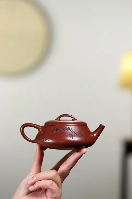 Yixing Teapot - Dragon's Blood Clay Handcrafted by Yuan Lianyun 6