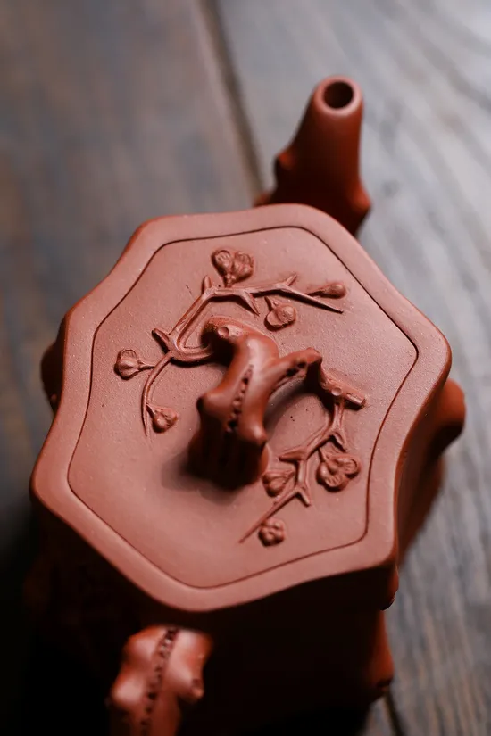 Yixing Zisha Teapot, Handcrafted Clay Art, MeiZhuang Design, 40cc 9