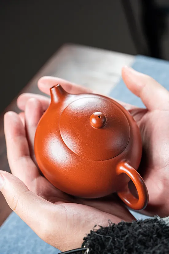 Yixing Zisha Teapot - Rare Dahongpao Clay, Xishi Design 2