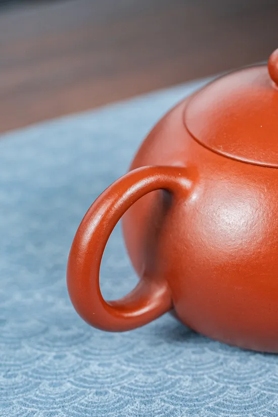 Yixing Zisha Teapot - Rare Dahongpao Clay, Xishi Design 3