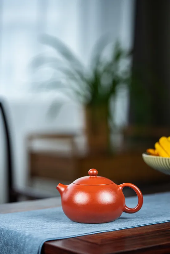 Yixing Zisha Teapot - Rare Dahongpao Clay, Xishi Design 8