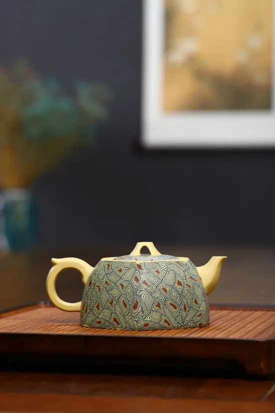 Zisha Teapots: Six-Sided Well Enclosure Set | premium original pit green clay 3