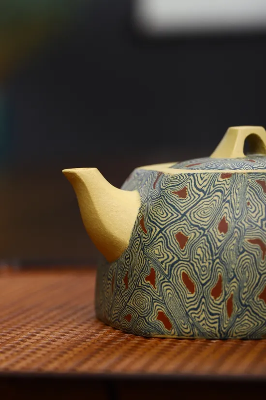 Zisha Teapots: Six-Sided Well Enclosure Set | premium original pit green clay 5