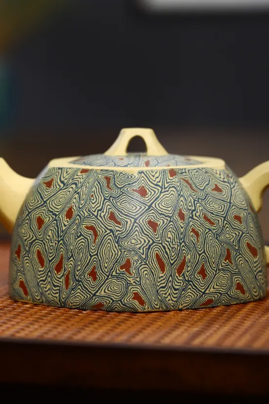 Zisha Teapots: Six-Sided Well Enclosure Set | premium original pit green clay 9