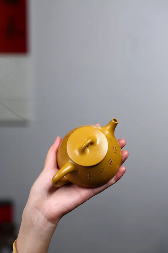 Yixing Clay Teapot | Golden Vermilion Clay | Artist Yang Junbao 3