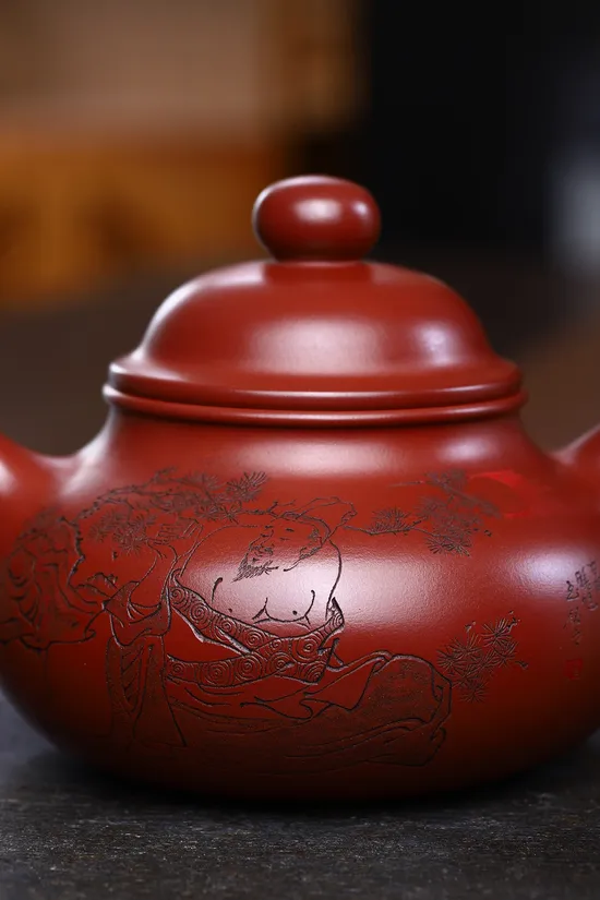 Collectible Master-Crafted Yixing Zisha Teapot – Premium Dragon Blood Clay 5