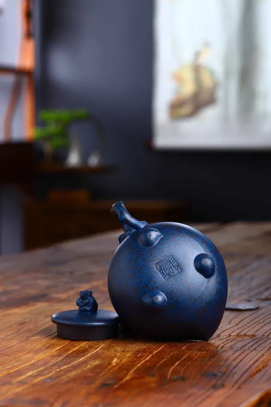 Yixing Clay Teapot | Handcrafted Peach Design | 330cc Artisan Teapot 6