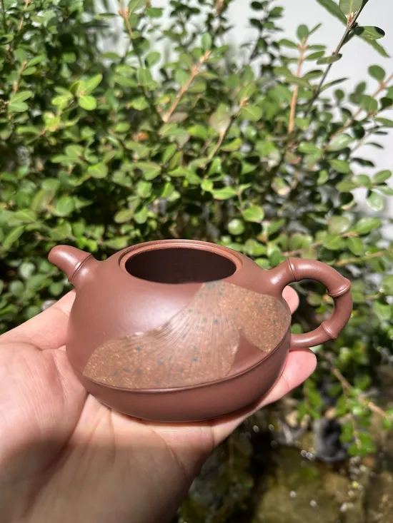 Zisha Teapots: Di Cao Qing clay | bamboo joint handle 6