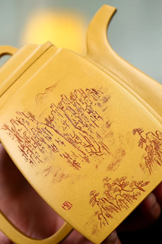 Premium Yixing Zisha Teapot: Handcrafted by Master Huang Weimin 8