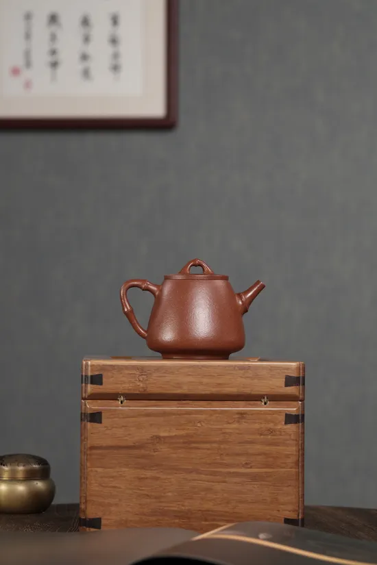 Yixing Zisha Teapot | Bamboo Design | Handcrafted Artisan Clay Pot 4