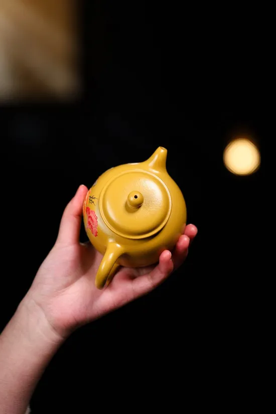 Best Yixing Zisha Teapot | Handcrafted Golden Vermilion Clay Pot 6