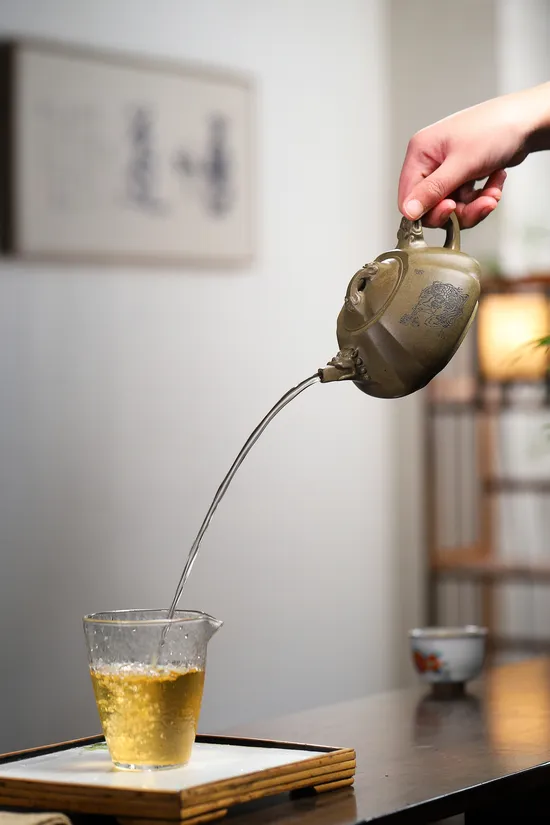 Yixing Zisha Teapot | Dragon's Back Green Clay | 10cc 5