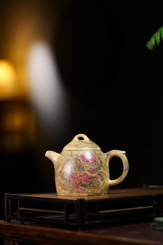 Zisha Teapots: Ben Shan Green Clay | Qilin decoration 6