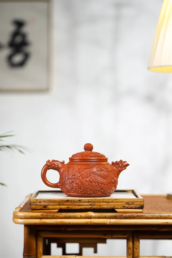 Yixing Carved Dragon Teapot | Master Zhang Weijun | Zhu Ni Clay Art 4