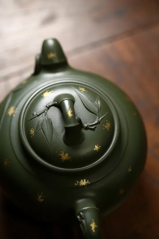 Yixing Zisha Teapot - Three-Legged Bamboo Tripod by Jiang Yaping 2