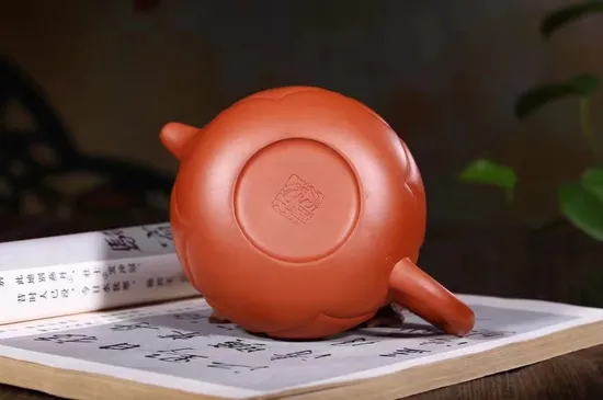 Yixing Zisha Teapot - Antique Ruyi Design, Premium Golden Clay 2
