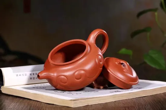 Yixing Zisha Teapot - Antique Ruyi Design, Premium Golden Clay 3