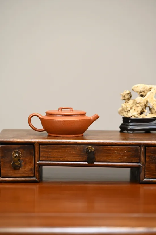 Yixing Zisha Teapot | Handcrafted Small Kiln Vermilion Clay 150cc 3