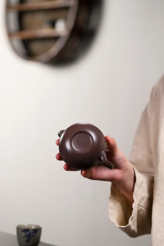 Premium Yixing Teapot | Handcrafted Hermès Grey Clay | Yang Junbao 5