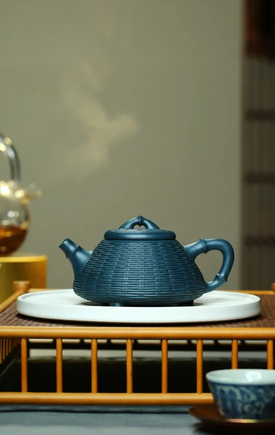 Yixing Zisha Teapot | Artisan Bamboo Design | Tianqing Clay 6