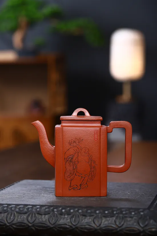 Yixing Zisha Teapot Masterpiece - Handcrafted Brick Square by Yang Hongwei 1