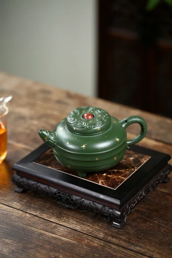 Zisha Teapots: 3 | 300 CNY | Republican-era green clay 6