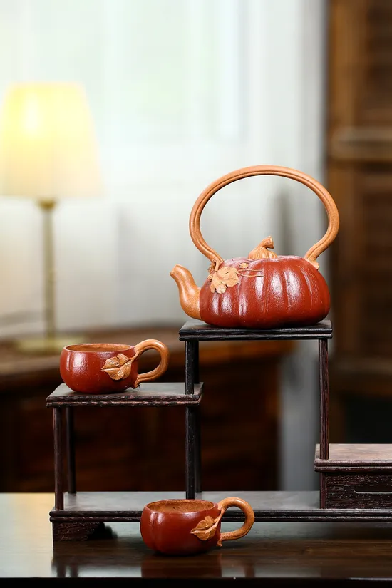 Yixing Zisha Teapot | Rare Collectible Pumpkin Design | Handcrafted 5