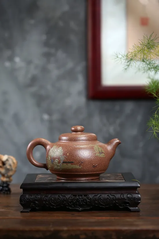 Zisha Teapots: Jiang Yaping | 400cc | aged jade-sand clay 4