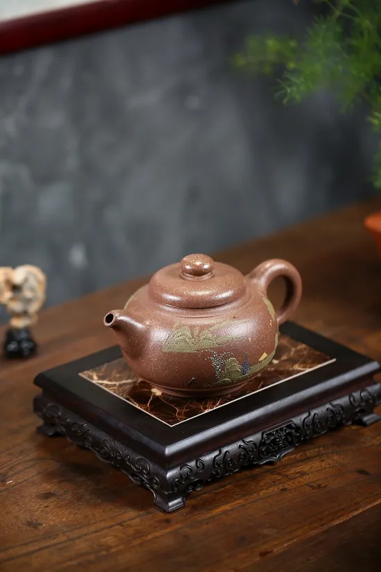 Zisha Teapots: Jiang Yaping | 400cc | aged jade-sand clay 5