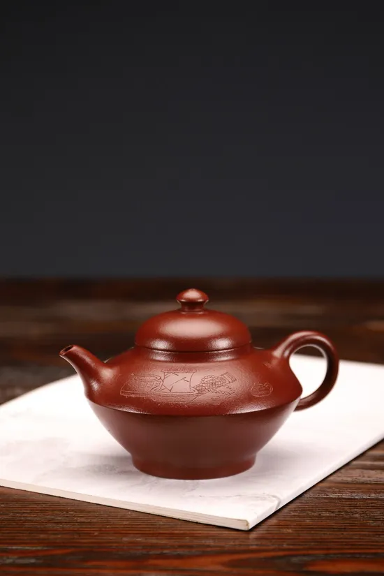 Yixing Zisha Teapot: Dragon Blood Clay Artisan Crafted 4