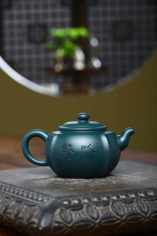 Best Yixing Clay Teapot | Handmade Artisan Teapot | 260cc Green Clay 6