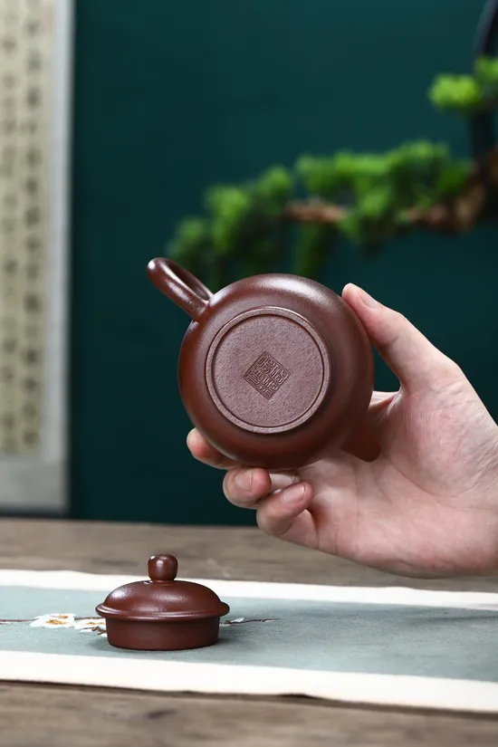 Artisan Yixing Zisha Teapot | Handcrafted Purple Clay Pottery 6