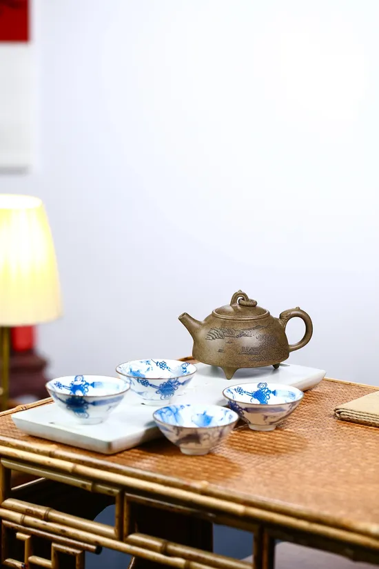 Zisha Teapots: rare jade-green dragon-back clay | national-level master Wang Qiming 6