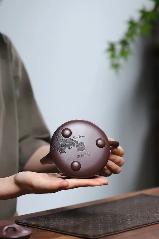 Yixing Zisha Clay Teapot - Premium Handcrafted Purple Clay Pottery 4