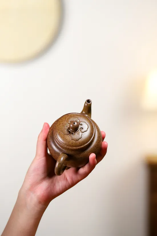 Yixing Zisha Clay Teapot: Dabin Ruyi by Yang Junbao 2
