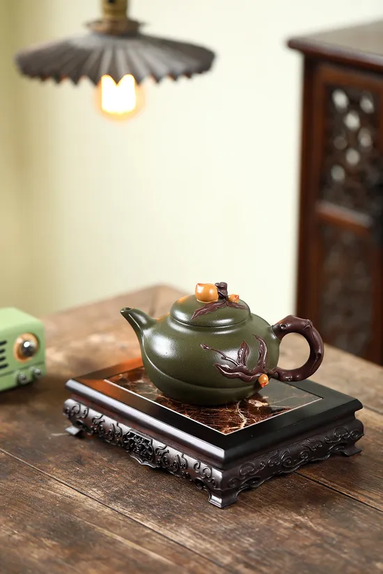 Yixing Zisha Sacred Peach Teapot - Master Shi Futang 2